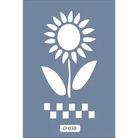 O30 10x15 O Serisi Ayçiçeği Stencil