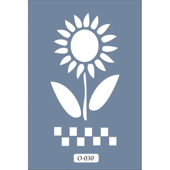 O30 10x15 O Serisi Ayçiçeği Stencil