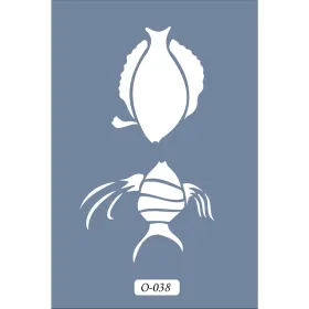 O38 10x15 O Serisi Balık Stencil