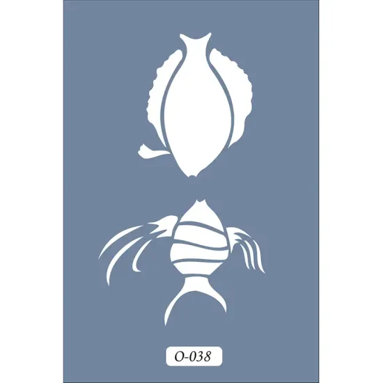 O38 10x15 O Serisi Balık Stencil