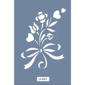 O45 10x15 O Serisi Çiçek Demeti Stencil