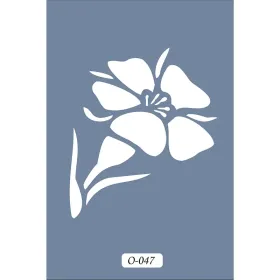 O47 10x15 O Serisi Çiçek Stencil