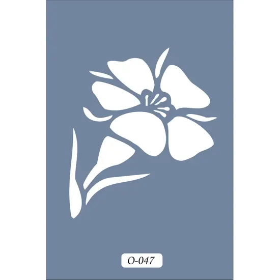 O47 10x15 O Serisi Çiçek Stencil