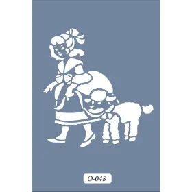 O48 10x15 O Serisi Çoban Kız Stencil