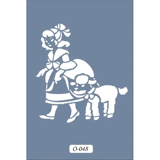 O48 10x15 O Serisi Çoban Kız Stencil