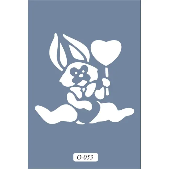 O53 10x15 O Serisi Tavşan Stencil
