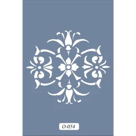 O54 10x15 O Serisi Floral Desen Stencil
