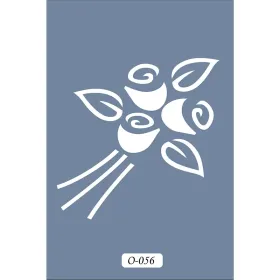 O56 10x15 O Serisi Çiçek Demeti Stencil