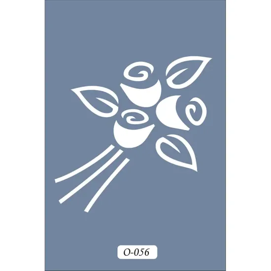 O56 10x15 O Serisi Çiçek Demeti Stencil