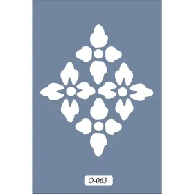 O63 10x15 O Serisi Çiçek Stencil
