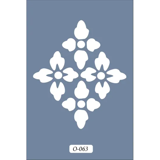 O63 10x15 O Serisi Çiçek Stencil