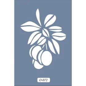 O72 10x15 O Serisi Zeytin Dalı Stencil