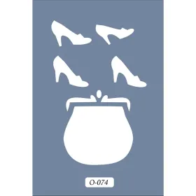 O74 10x15 O Serisi Ayakkabı Çanta Stencil