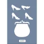 O74 10x15 O Serisi Ayakkabı Çanta Stencil