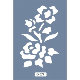 O73 10x15 O Serisi Çiçek Stencil