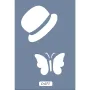 O75 10x15 O Serisi Şapka ve Kelebek Stencil