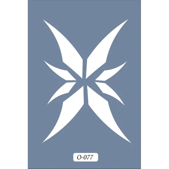 O77 10x15 O Serisi Geometrik Stencil