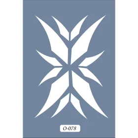 O78 10x15 O Serisi Yaprak Stencil