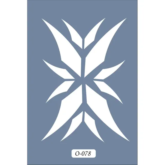 O78 10x15 O Serisi Yaprak Stencil