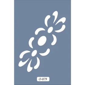 O79 10x15 O Serisi Çiçek Desen Stencil