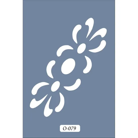 O79 10x15 O Serisi Çiçek Desen Stencil