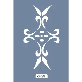 O82 10x15 O Serisi Soyut Desen Stencil