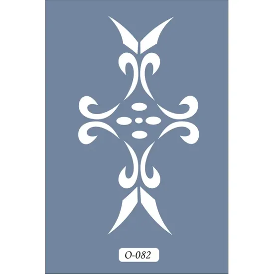 O82 10x15 O Serisi Soyut Desen Stencil