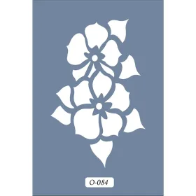 O84 10x15 O Serisi Çiçek Stencil