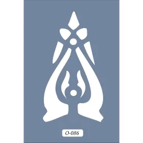 O86 10x15 O Serisi Geometrik Floral Stencil