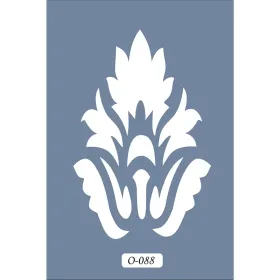 O88 10x15 O Serisi Yaprak Desenli Stencil