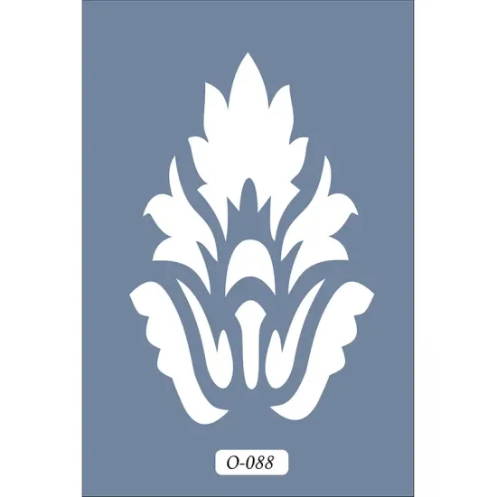 O88 10x15 O Serisi Yaprak Desenli Stencil