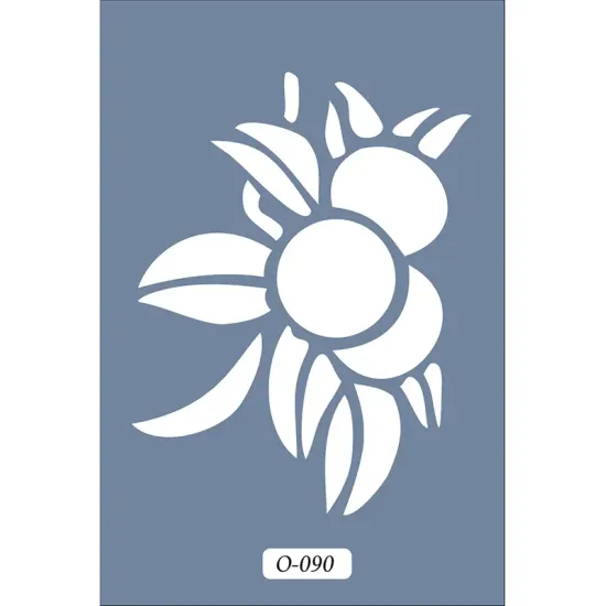 O90 10x15 O Serisi Yaprak Stencil