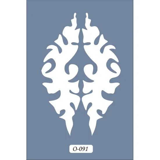 O91 10x15 O Serisi Etnik Floral Stencil