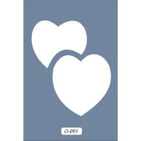 O93 10x15 O Serisi Kalp Stencil