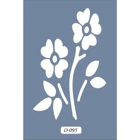 O95 10x15 O Serisi Çiçek Stencil
