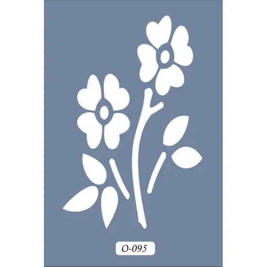 O95 10x15 O Serisi Çiçek Stencil
