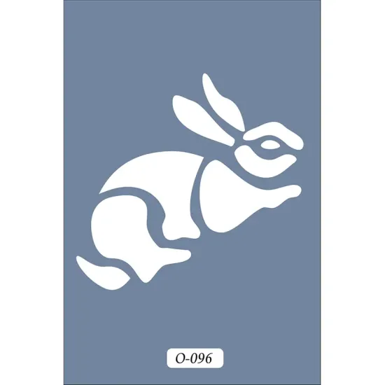 O96 10x15 O Serisi Tavşan Stencil