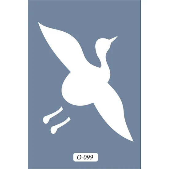 O99 10x15 O Serisi Kuş Stencil