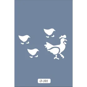 O101 10x15 O Serisi Tavuk Stencil