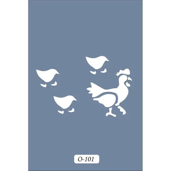 O101 10x15 O Serisi Tavuk Stencil