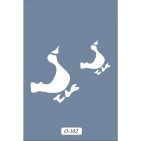 O102 10x15 O Serisi Ördek Stencil