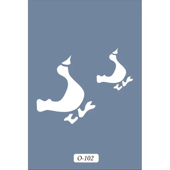 O102 10x15 O Serisi Ördek Stencil