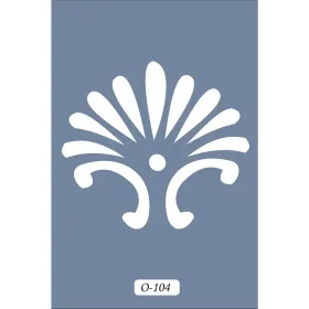 O104 10x15 O Serisi Çiçek Motif Stencil