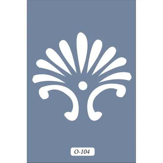 O104 10x15 O Serisi Çiçek Motif Stencil