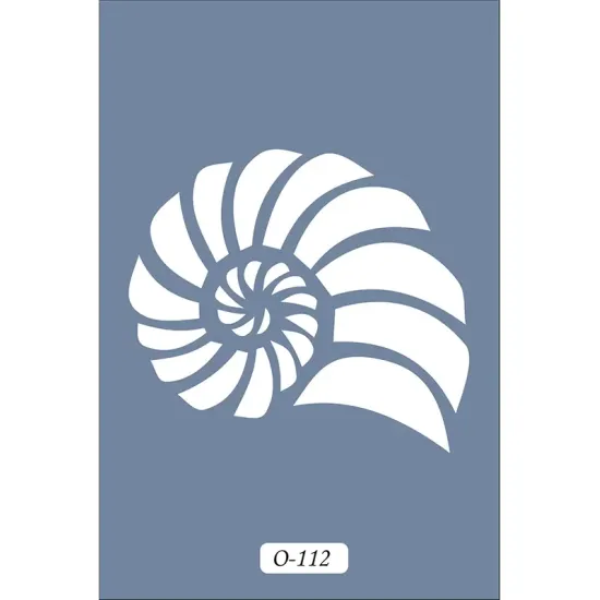 O112 10x15 O Serisi Spiral Kabuğu Stencil