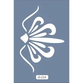 O114 10x15 O Serisi Çiçek Stencil