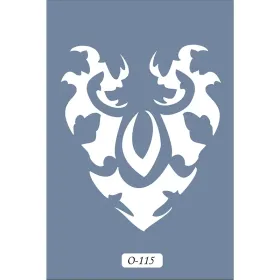 O115 10x15 O Serisi Soyut Simetri Stencil