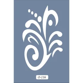 O116 10x15 O Serisi Soyut Desen Stencil