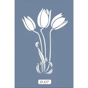 O117 10x15 O Serisi Lale Stencil