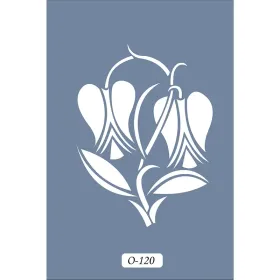 O120 10x15 O Serisi Çiçek Stencil